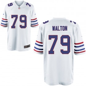 Mens Buffalo Bills Nike White Alternate Game Jersey WALTON#79