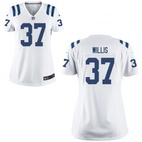 Women's Indianapolis Colts Nike White Game Jersey- WILLIS#37