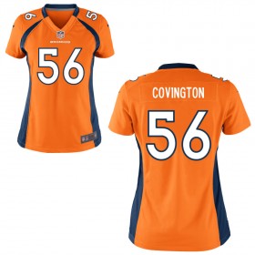 Women's Denver Broncos Nike Orange Game Jersey COVINGTON#56