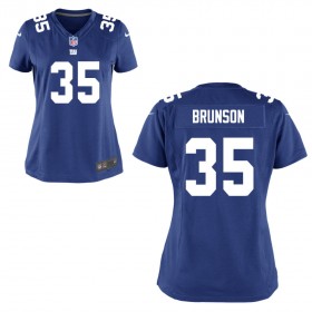 Women's New York Giants Nike Royal Blue Game Jersey BRUNSON#35
