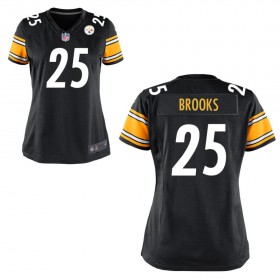Women's Pittsburgh Steelers Nike Black Game Jersey BROOKS#25