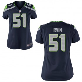 Women's Seattle Seahawks Nike College Navy Game Jersey IRVIN#51