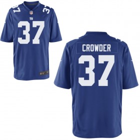 Youth New York Giants Nike Royal Game Jersey CROWDER#37