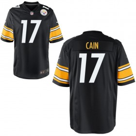 Youth Pittsburgh Steelers Nike Black Game Jersey CAIN#17