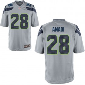 Seattle Seahawks Nike Alternate Game Jersey - Gray AMADI#28