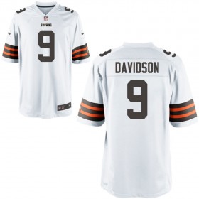 Nike Men's Cleveland Browns Game White Jersey DAVIDSON#9