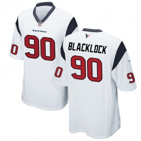 Nike Men's Houston Texans Game White Jersey BLACKLOCK#90