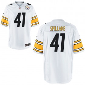 Nike Men's Pittsburgh Steelers Game White Jersey SPILLANE#41