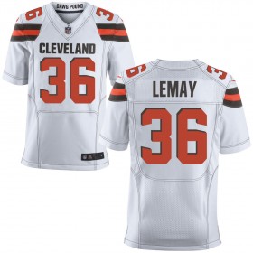 Men's Cleveland Browns Nike White Elite Jersey LEMAY#36