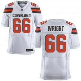 Men's Cleveland Browns Nike White Elite Jersey WRIGHT#66