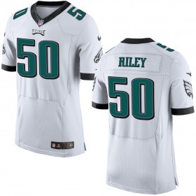 Men's Philadelphia Eagles Nike White Elite Jersey RILEY#50